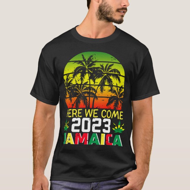 Jamaïque 2023 Nous venons Hommes T-Shirt (Devant)