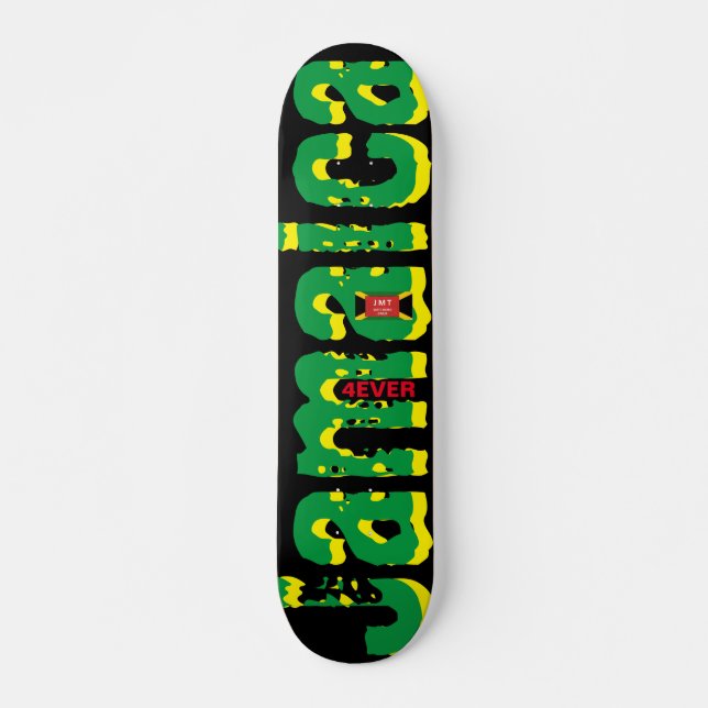 JAMAÏQUE 4EVER  PLANCHE DE SKATEBOARD 7 3/4" (Devant)
