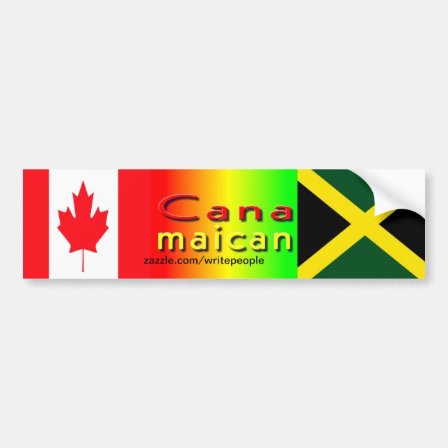 jamaïque autocollants de pare-chocs canadiens (Devant)