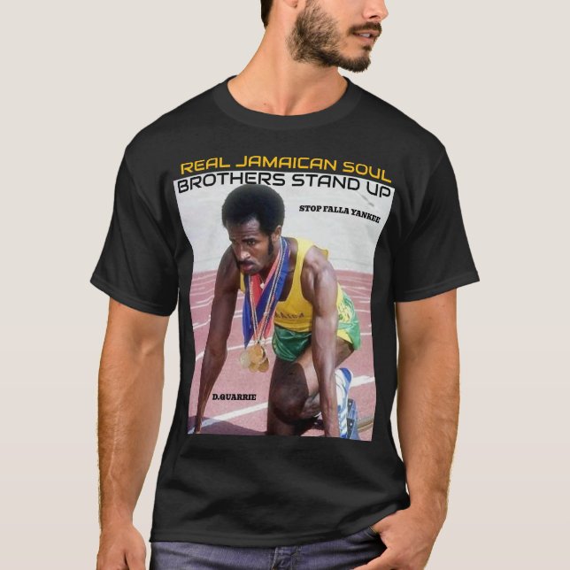 JAMAÏQUE FRÈRES ÂLE T-shirt noir basique (Devant)