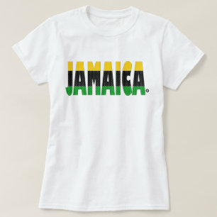 Jamaïque Gold Black Green Stripes Jamaïque T-shirt