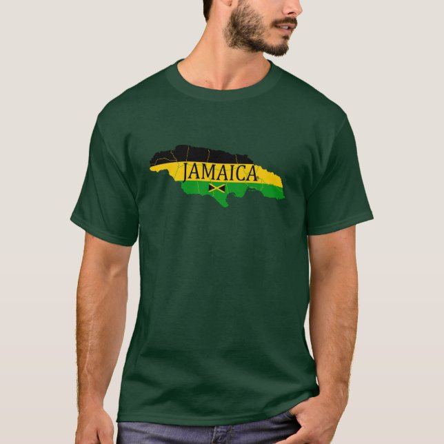 Jamaïque Paroisses Drapeau Couleurs Art T-shirt (Devant)