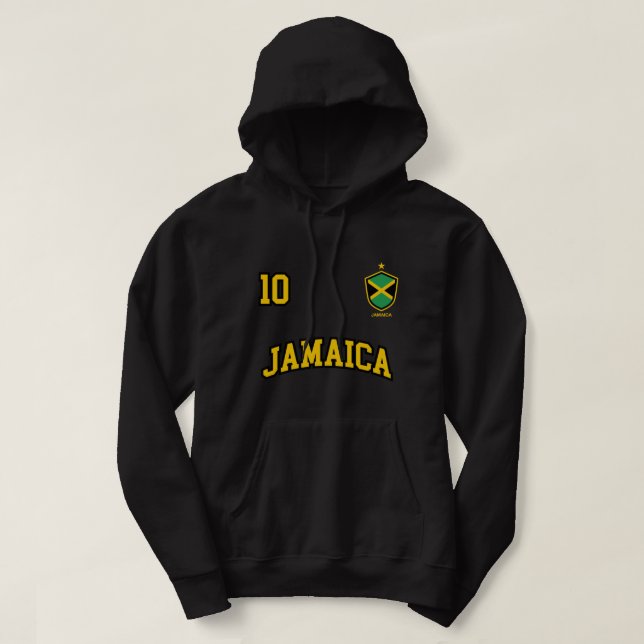 Jamaïque Sweat - shirt à capuche Numéro 10 Soccer  (Design devant)