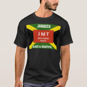 JAMAÏQUE. T-shirt noir et beau T-shirt basique fon