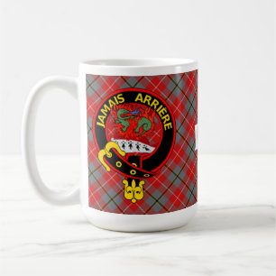 "Jamais Arrière" Mug Red Douglas Tartan