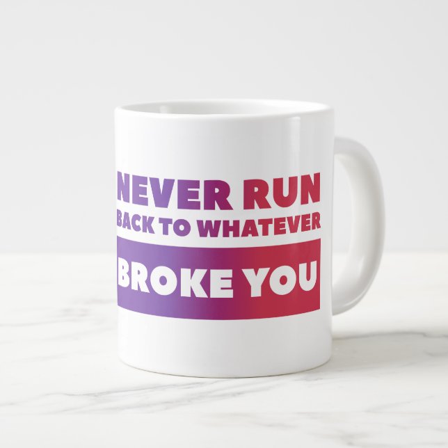 Jamais - Jumbo Mug cadeau (Devant droit)