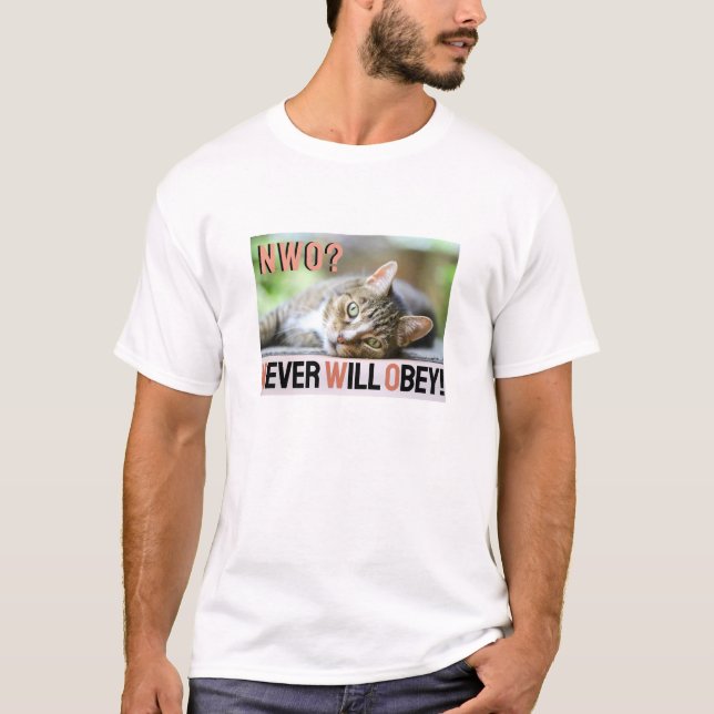 Jamais Obey (lumière) T-shirt (Devant)