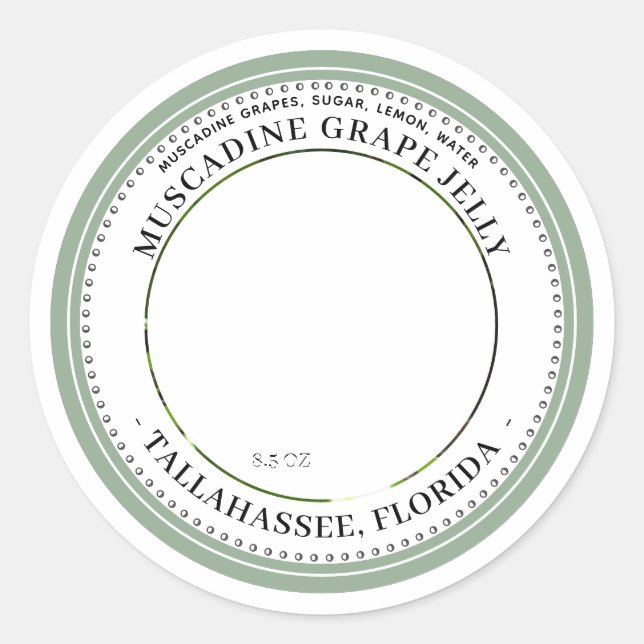 Jambe de raisin de muscade avec Étiquette de gelée (Devant)