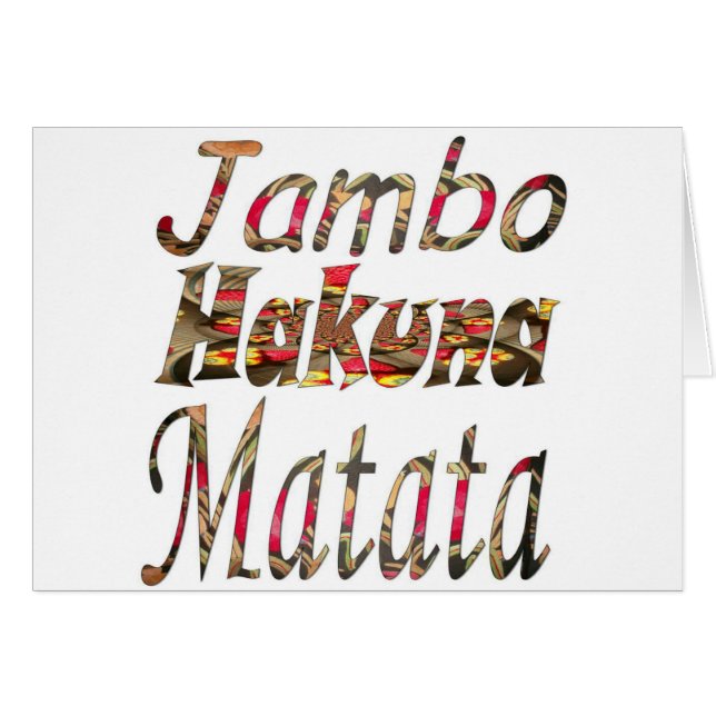 Jambo ! Hakuna Matata (Devant horizontal)