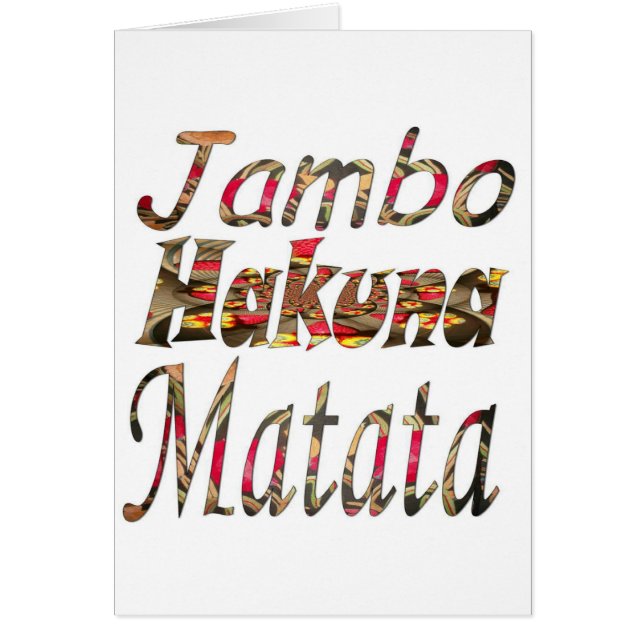 Jambo ! Hakuna Matata (Devant)