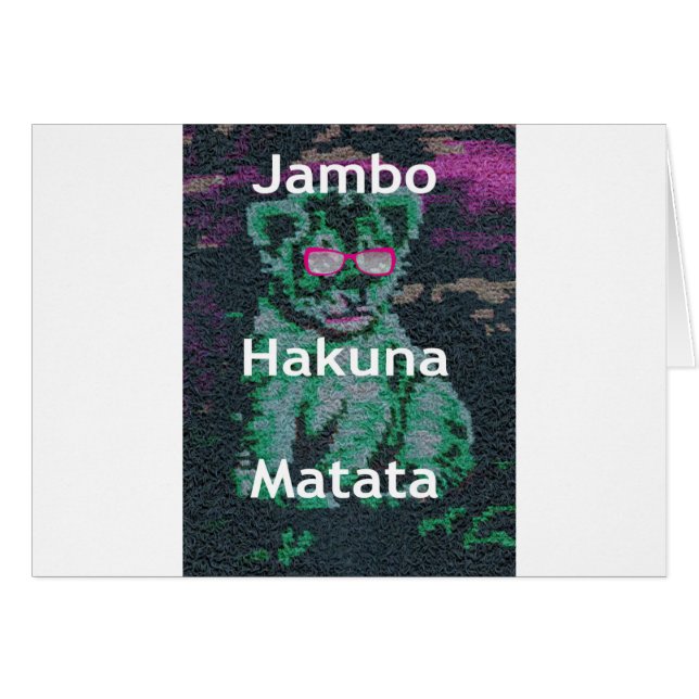 Jambo lionceau hakuna matata (Devant horizontal)