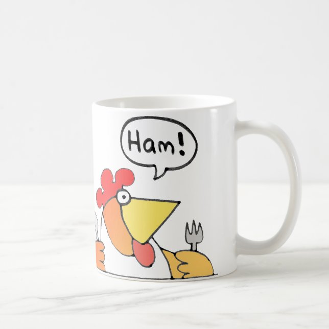 Jambon de bande dessinée et tasse de petit (Droite)