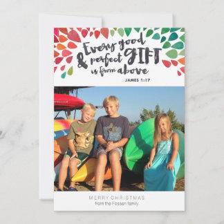 James 1:17 Photo religieuse Carte de Noël