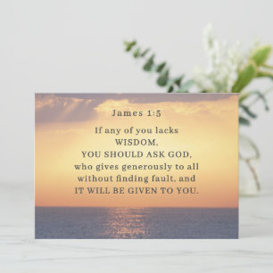 James 1:5 Si l'un d'entre vous n'a pas la carte bi