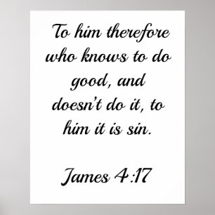James 4:17 Poster sur le bien