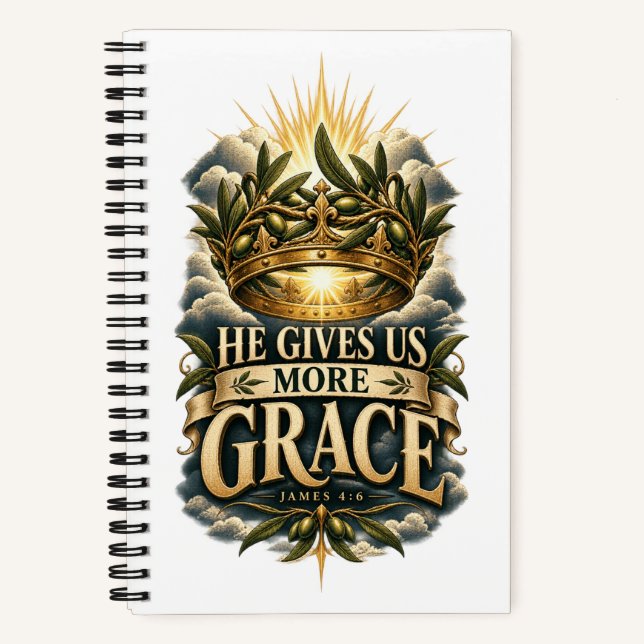 JAMES 4:6 Il Nous Donne Plus De Grâce Cahier (Recto)