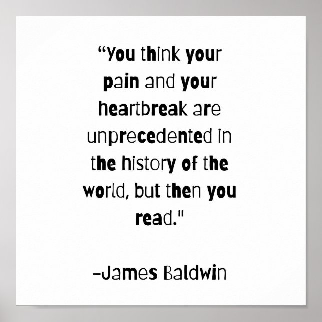 James Baldwin Quote Poster (Devant)