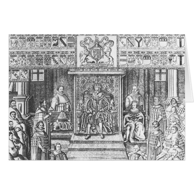 James I de l'Angleterre à la cour (Devant horizontal)