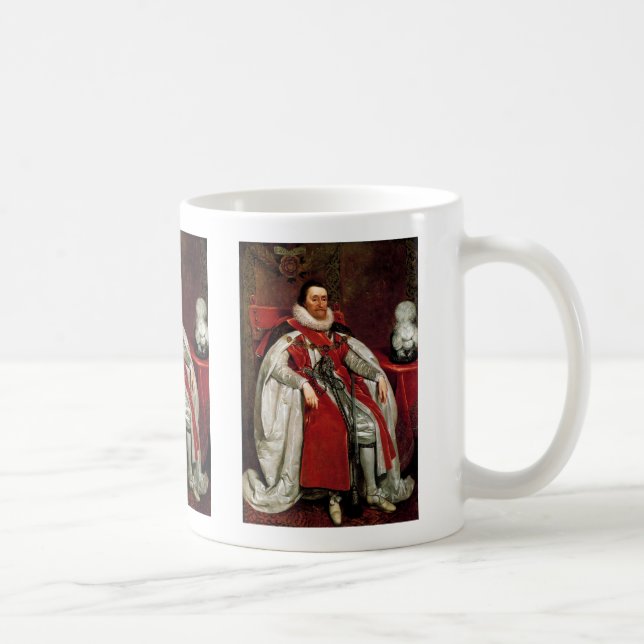 James I par Daniel Mytens Coffee Mug (Droite)