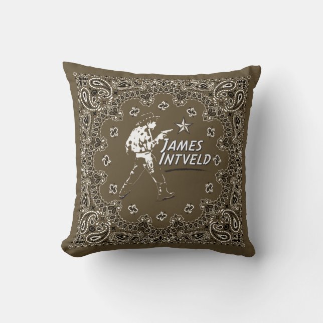 James Intveld Little Cowboy Coussin Marron  (Recto)