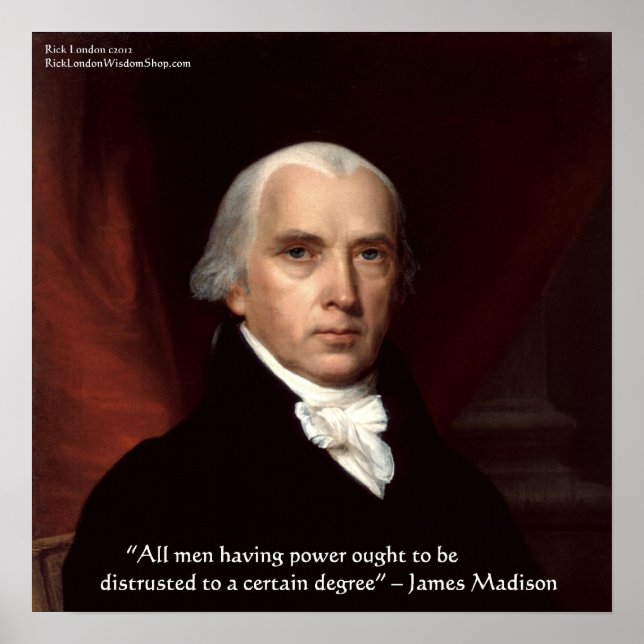 James Madison "Guerre & Liberté" Affiche de citati (Devant)