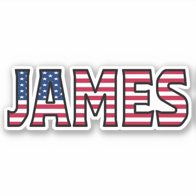 James Name USA Sticker Stickerset (Devant)