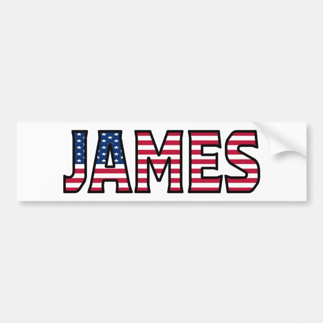 James Nom Vorname USA Aufkleber Sticker Auto (Devant)