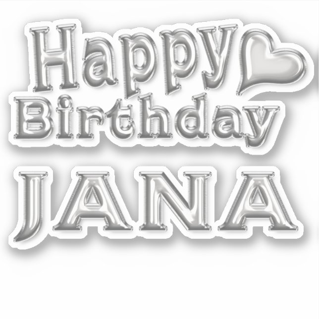 Jana Happy Birthday Autocollants (Devant)