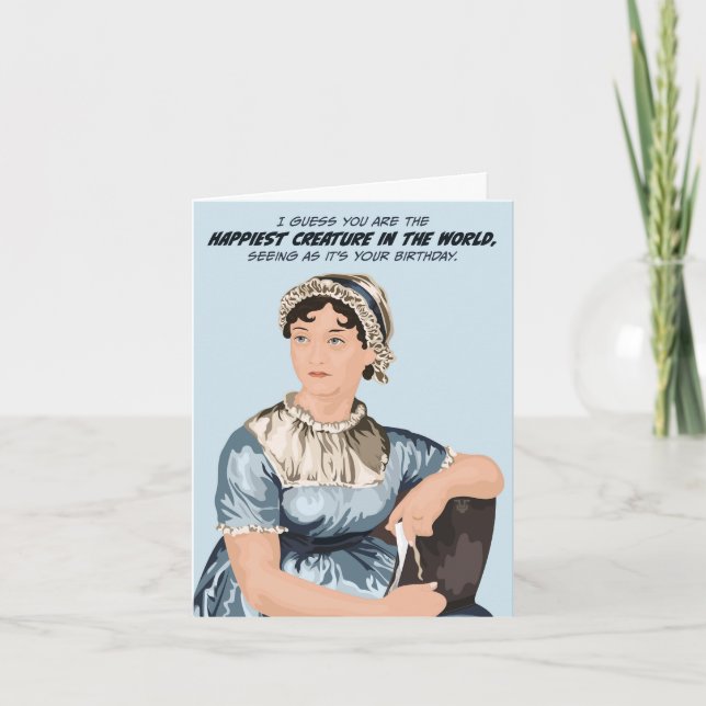 Jane Austen Bonne Carte de voeux d'anniversaire (Devant)