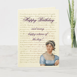 Jane Austen Citation Écrivez votre propre carte d'