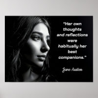 Jane Austen Citation POSTER - Ses pensées