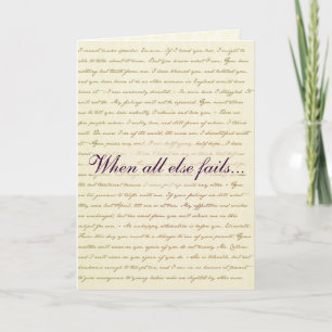 Jane Austen Fierté et préjugés Carte Lizzie Bennet