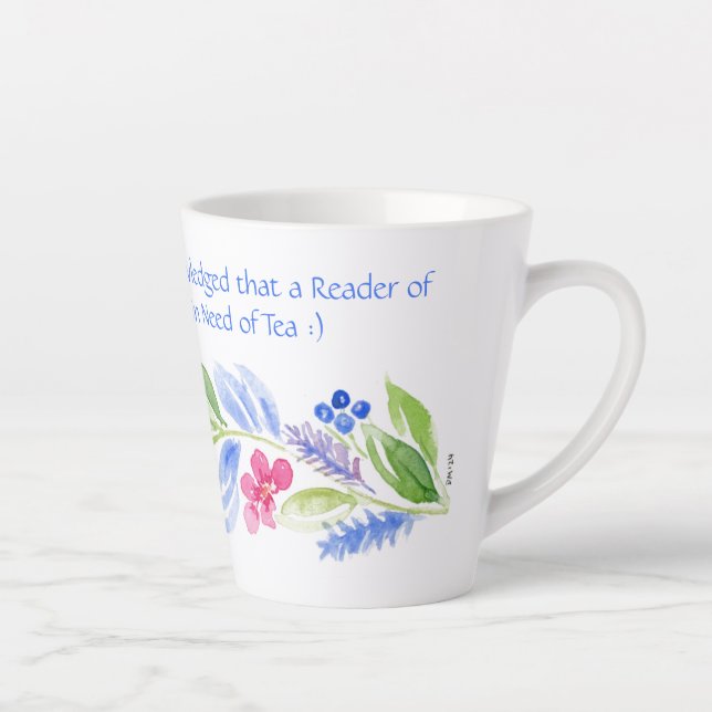 Jane Austen Motto Floral Mug (Droite)