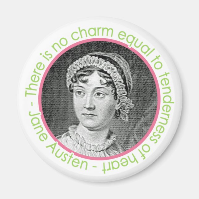 Jane Austen Portrait Avec Aimant De Citation (Devant)