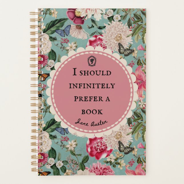 Jane Austen Quote "Prefer a Book"  (Devant)