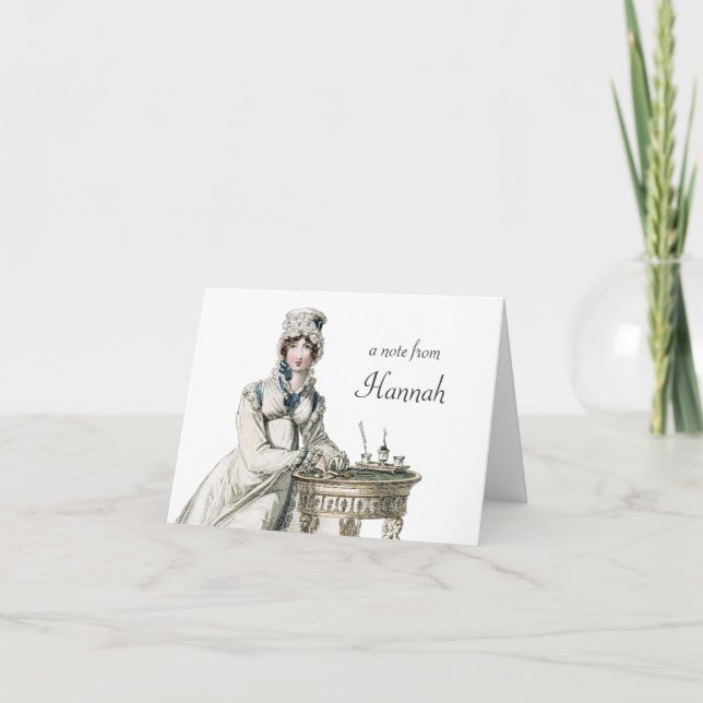 Jane Austen Regency Personnalisé Cartes pour notes (Devant)