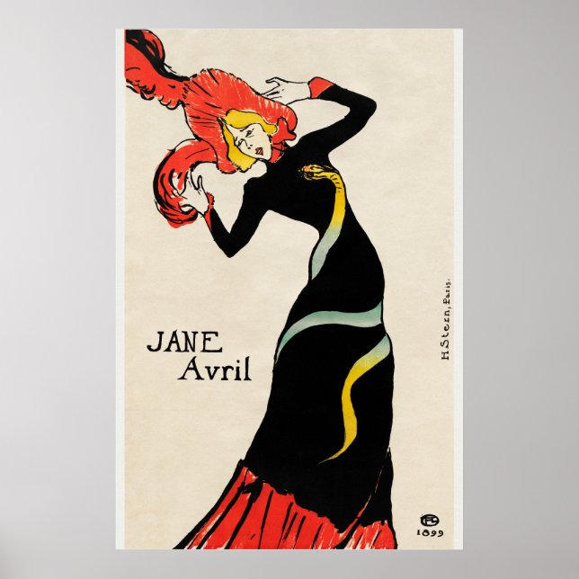 Jane Avril - Poster Toulouse-Lautrec (Devant)