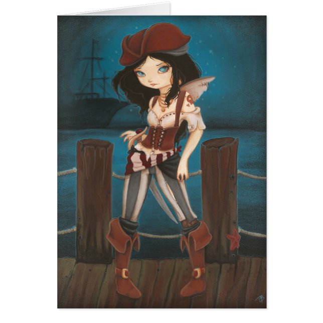Jane - carte féerique de pirate d'imaginaire (Devant)