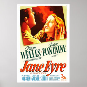 Jane Eyre 1943 AFFICHE IMPRIMÉE 40s Vintage Hollyw