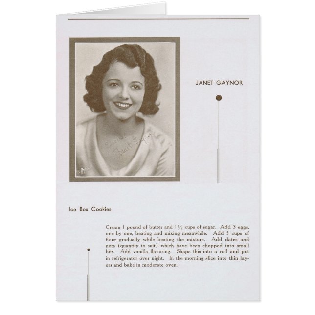 Janet Gaynor Recette (Devant)