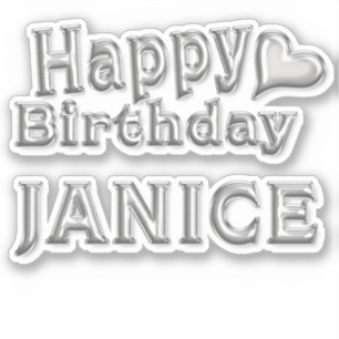 Janice Happy Birthday Autocollants