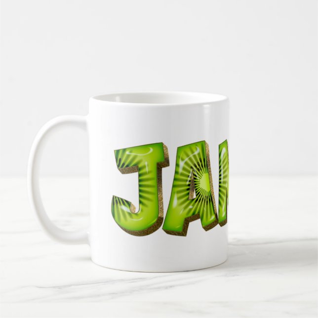 Janice s'appelle Kiwi Style Tasse Teetasse Café (Gauche)