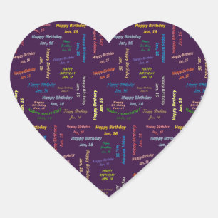 Janvier, 16 Anniversaire Sticker