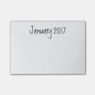 Janvier 2017, bonne année, notes de post-it