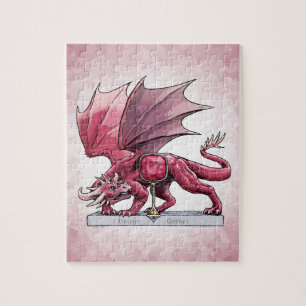 Janvier Birthstone Dragon - Garnet Jigsaw Puzzle