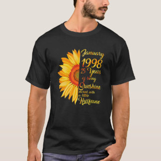 Janvier Fille 1998 TShirt 25 ans 25e anniversaire