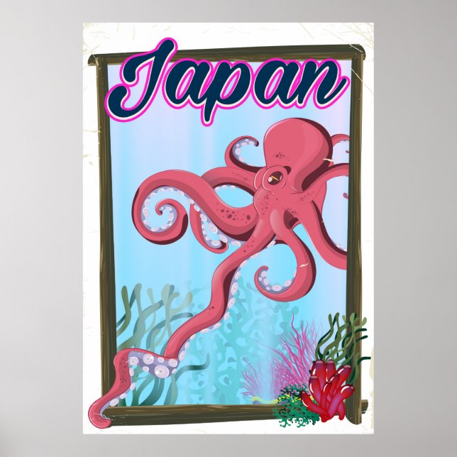 Japan vintage style travel poster (Devant)