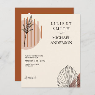 Japandi Abstrait Scandinave Mariage géométrique