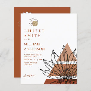 Japandi Abstrait Scandinave Mariage géométrique