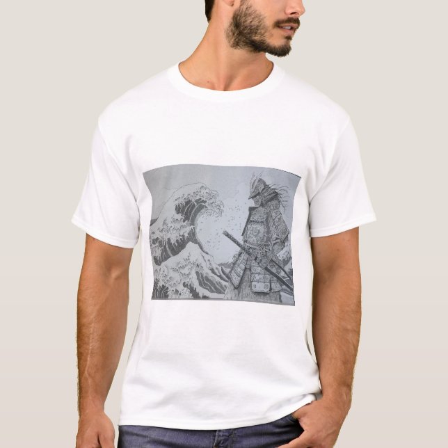 Japanese　Samurai&ukiyoe Men's T-shirt (Devant)